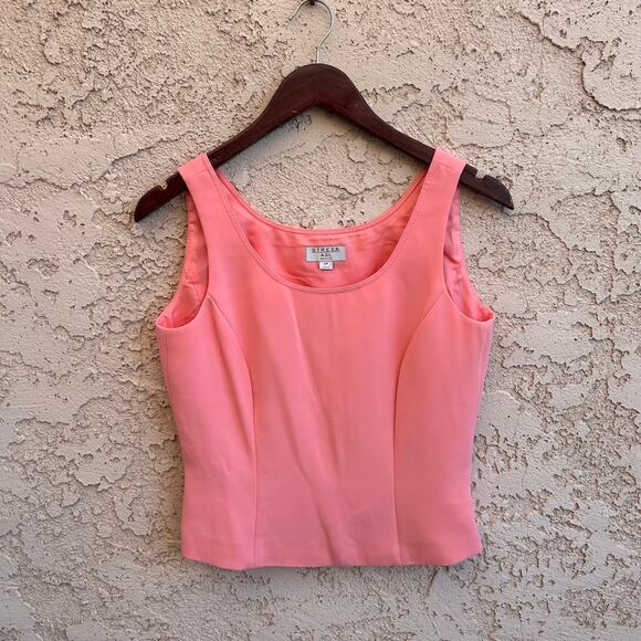 Stressa 90s Pink Sleeveless Structured Top Size 4P - Picture 1 of 4